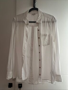 Classic White Button-Up Blouse - Women's